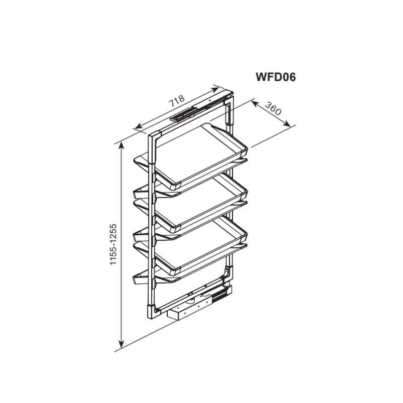 מתקן נעליים מסתובב ונשלף