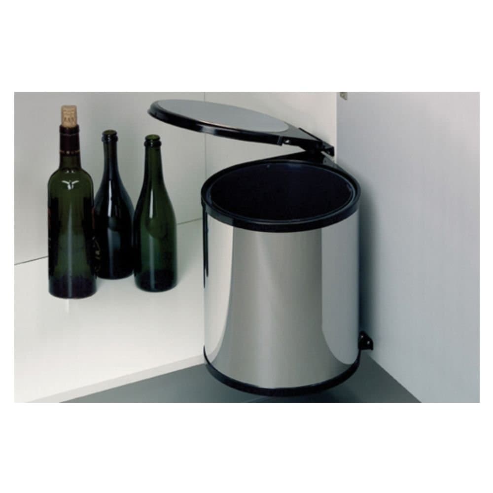 פח אשפה עגול 13 ליטר נירוסטה